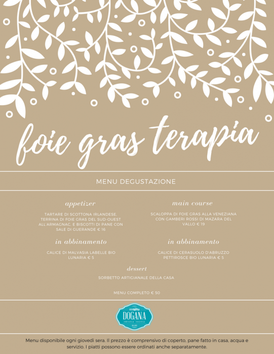 Menu Foie Gras